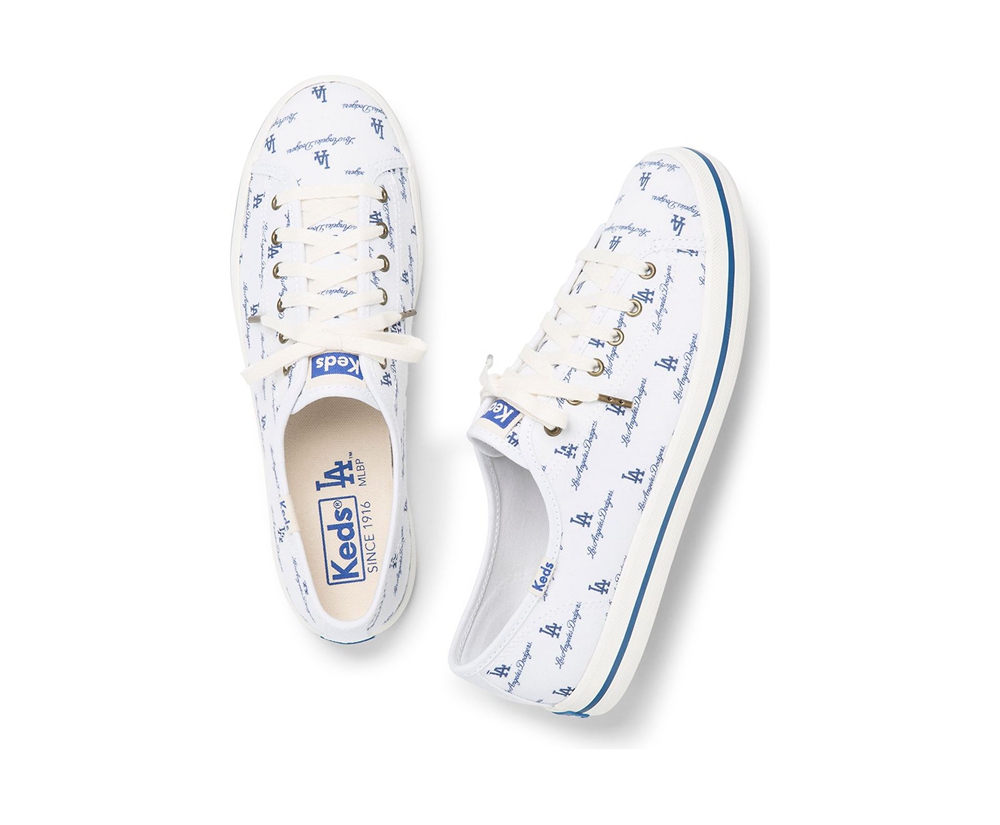 Keds Sneaker Damen Weiß/Blau - Kickstart Mlb® - TJF-783950